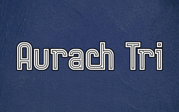 Aurach Tri: A Retro Display Font for Timeless Design