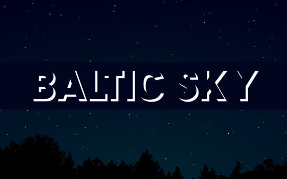 Baltic Sky: A Cool, Outlined Display Font for Modern Design
