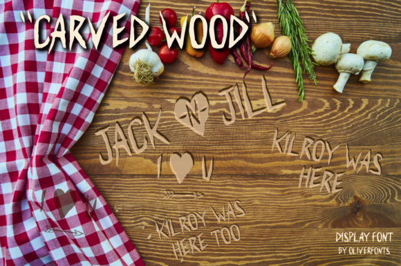 Carved Wood: A Bold Display Font for Creative Ideas