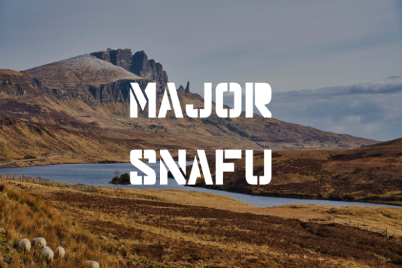 Major Snafu: A Bold, Sliced Display Typeface