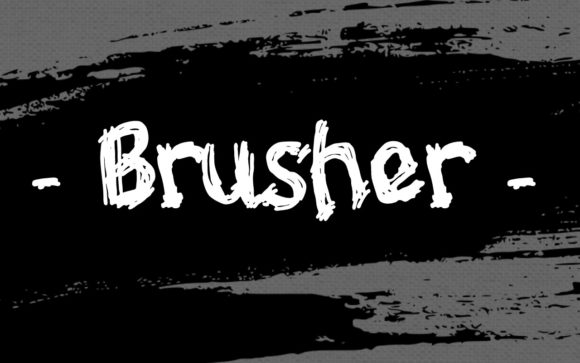 Unleash Dark Creativity with Brusher: A Premium Display Font